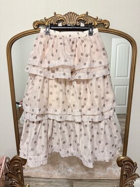 Tiered Polka Dot Skirt